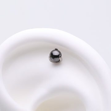 Detail View 1 of Implant Grade Titanium OneFit Threadless Prong Set Glass Ball Top Part-Black